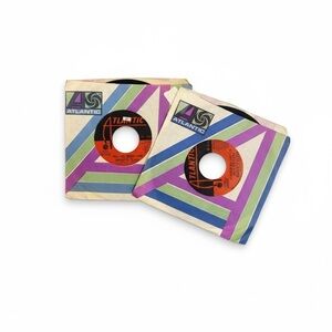 ROBERTA FLACK two 45 RPMs Vintage Atlantic Records Vinyl 45s killing me softly